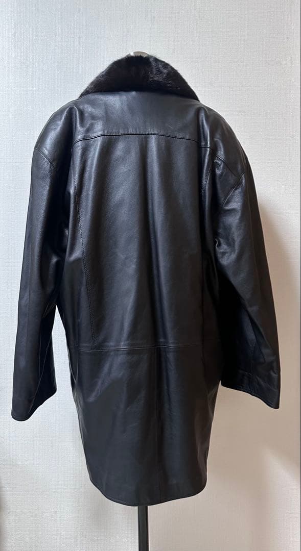 MALVOISIE 本革×ミンクファー 高級レザージャケット FREE