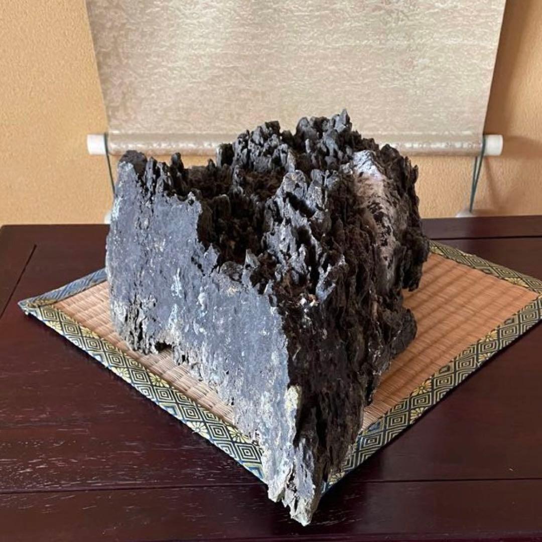 水石 鑑賞石 【八溝石 】特大 和風インテリア オブジェ アクアリウム 水槽石