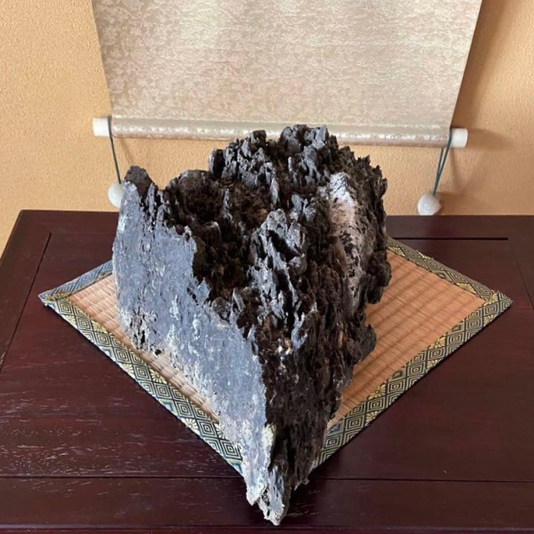 水石 鑑賞石 【八溝石 】特大 和風インテリア オブジェ アクアリウム 水槽石