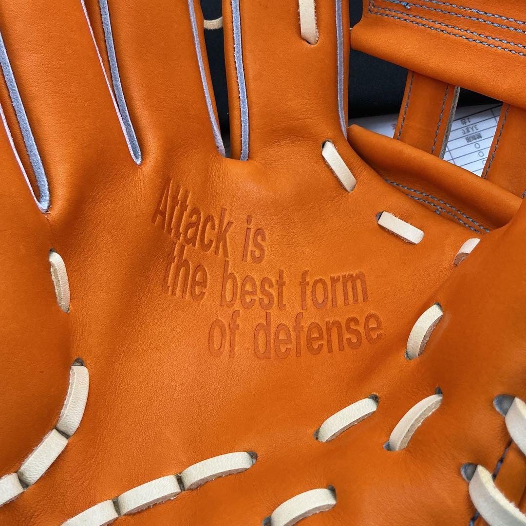 DXM オレンジ レザー硬式外野手グローブ