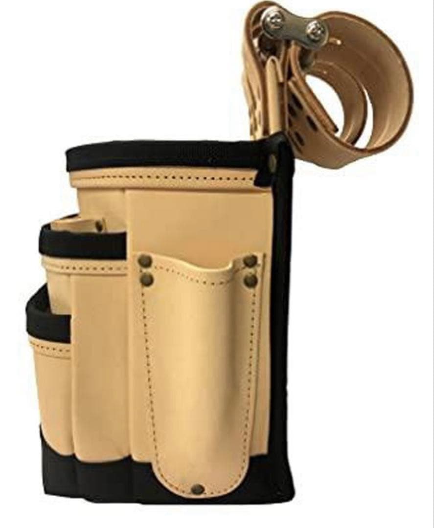 太郎@@　ニックス　総ヌメ革使用３段腰袋(バリスティック補強仕上げ)