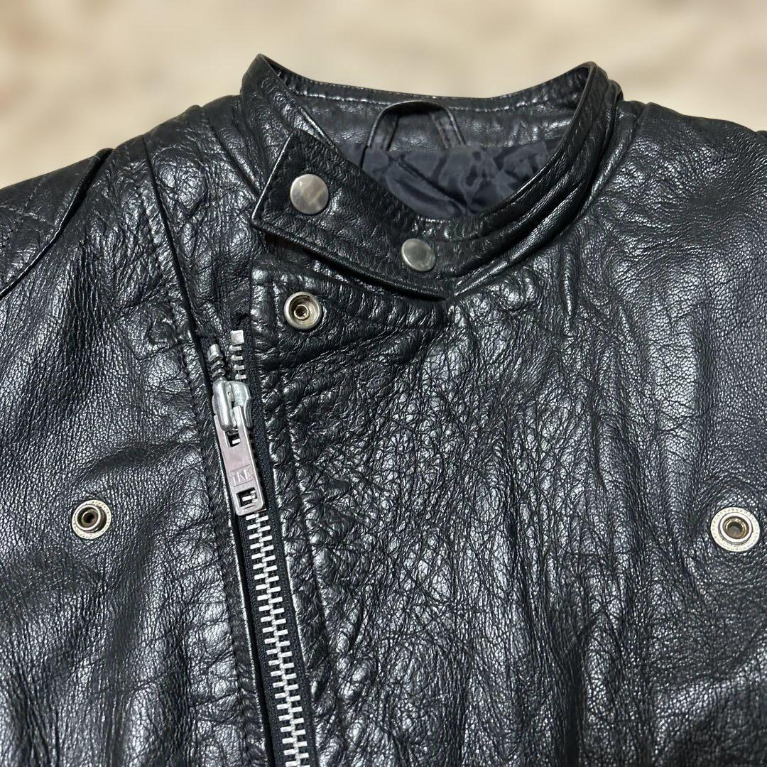 70s UK ヴィンテージ ライダース ロンジャン英国製666パンクルイスレザー