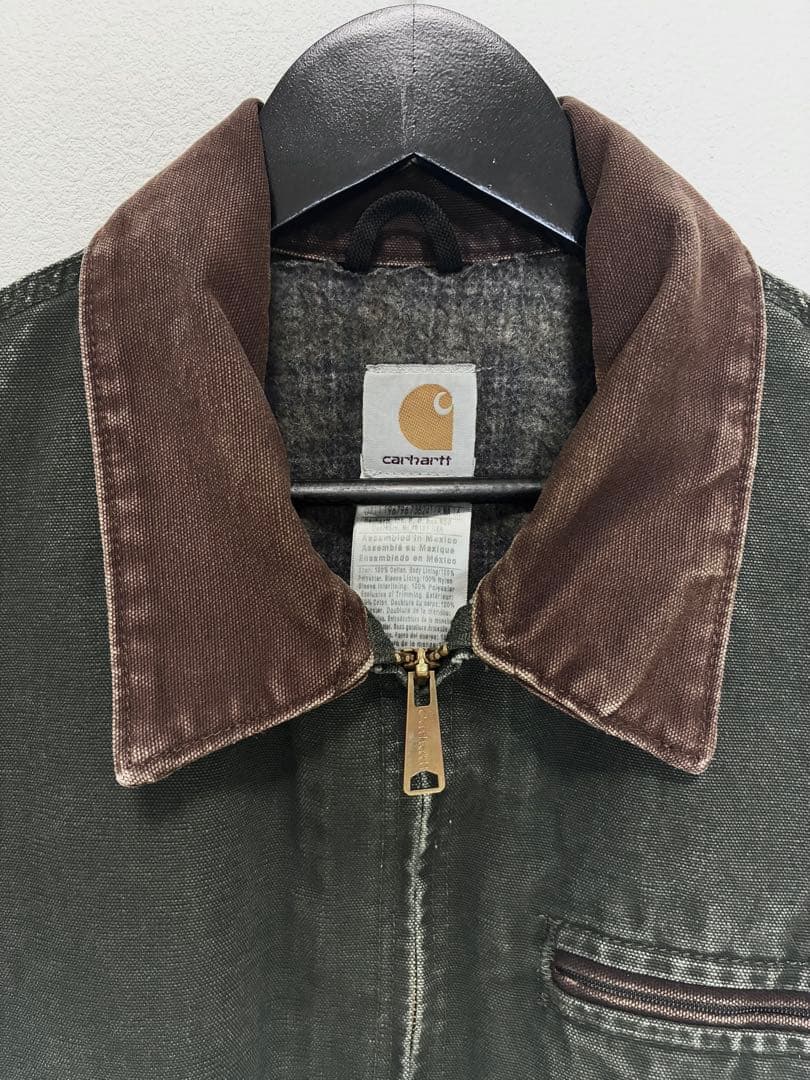 レア Carhartt デトロイトジャケットモスグリーン 2XL J97