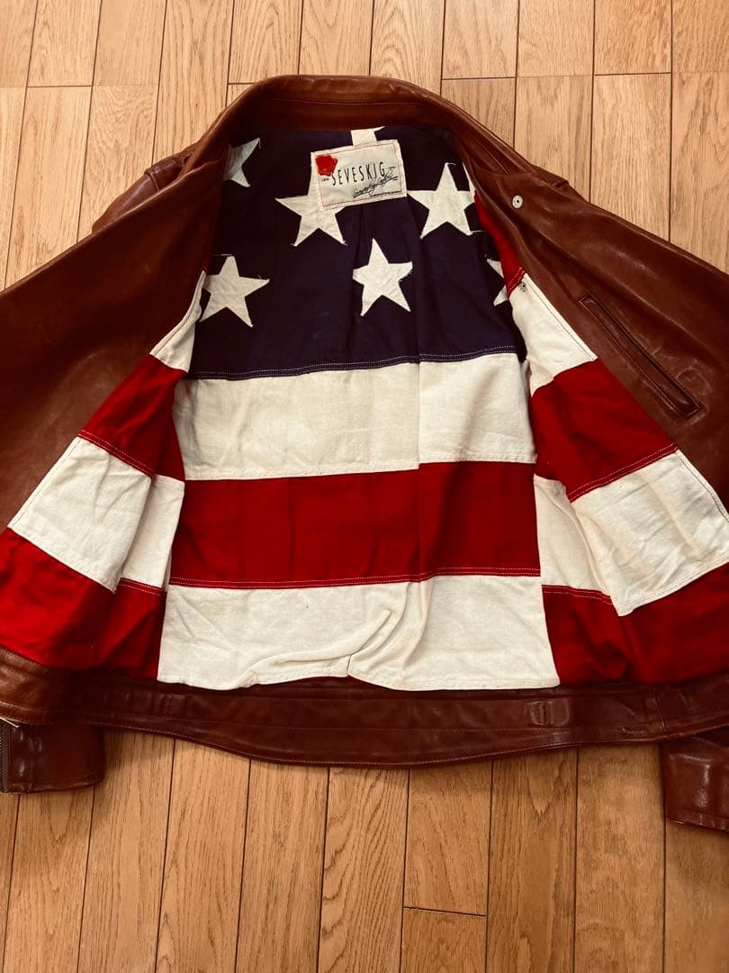 古*賀様 SEVESKIG(セヴシグ) 馬革　レザーライダースジャケット