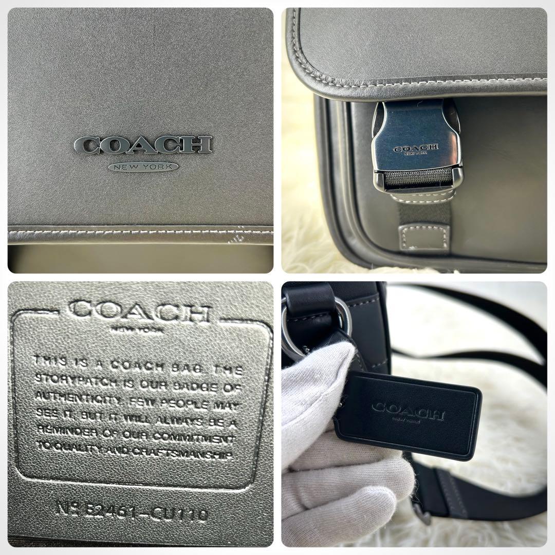 コーチ　coach メッセンジャーバッグ　レザーバッグ　黒　ブラック　ショルダー