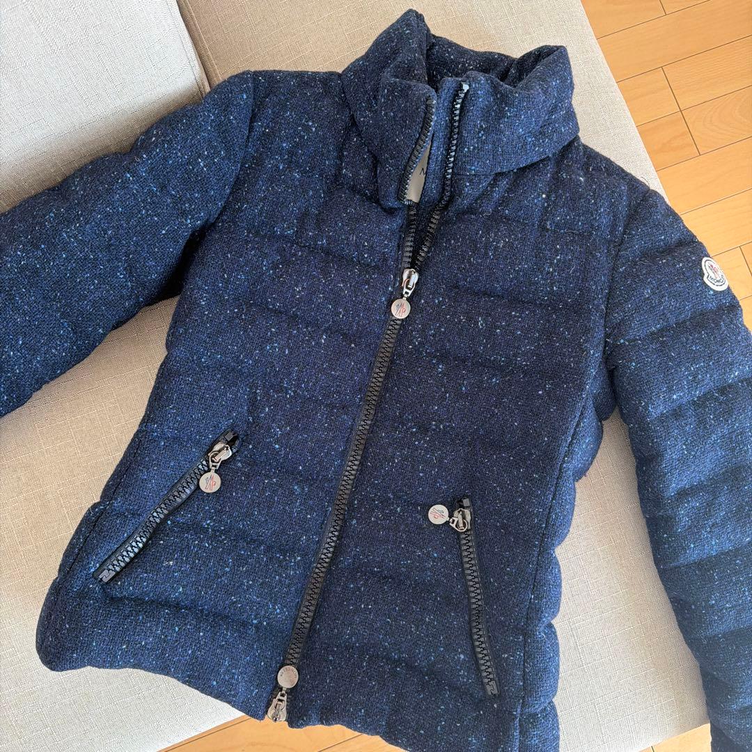 MONCLER ネイビー (ツイード)ダウンジャケット