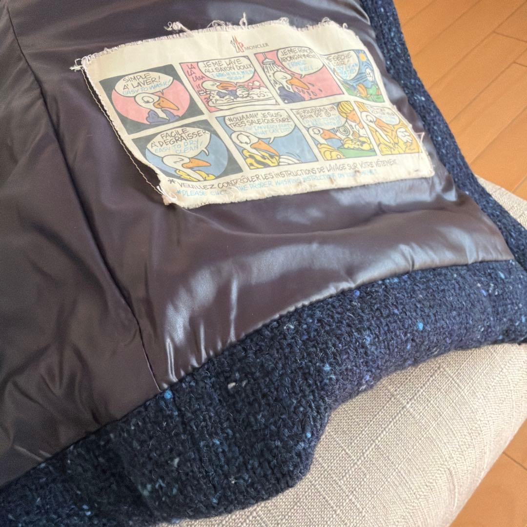 MONCLER ネイビー (ツイード)ダウンジャケット