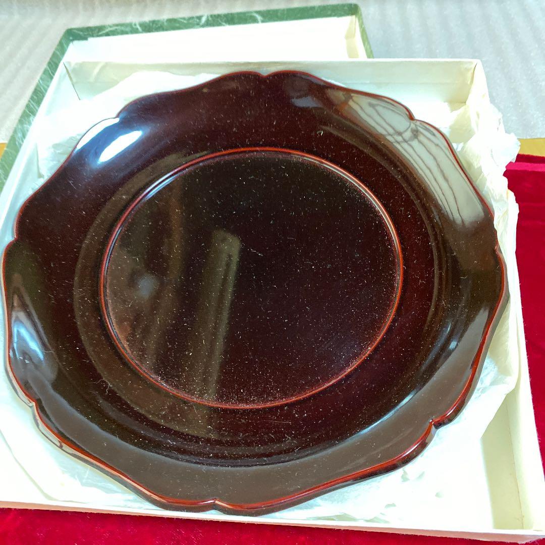 本うるし塗　輪花鉢