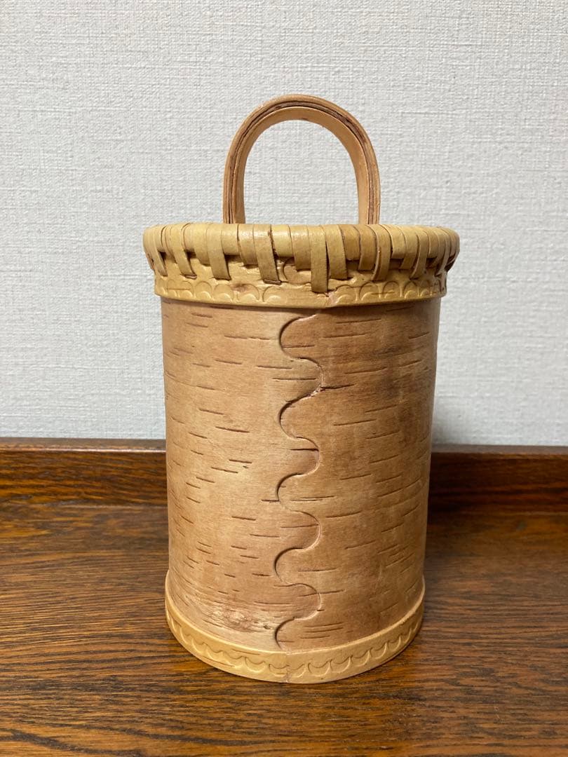 ロシア雑貨☆白樺工芸べレスタ パンジー収納boxマトリョーシカ