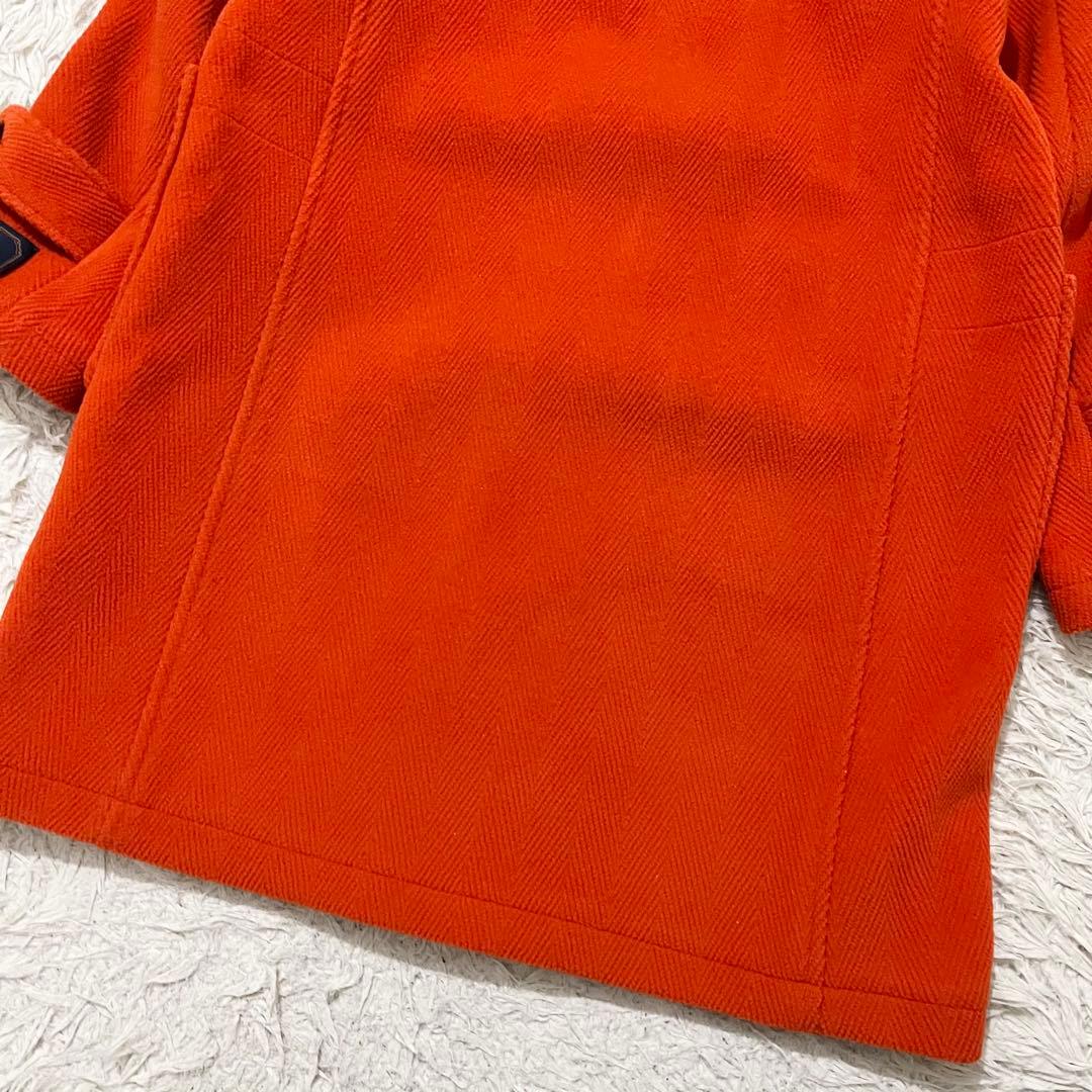 ✨極美品✨オーシバル　ダッフルコート　ヘリンボーン　ロング丈　オレンジ