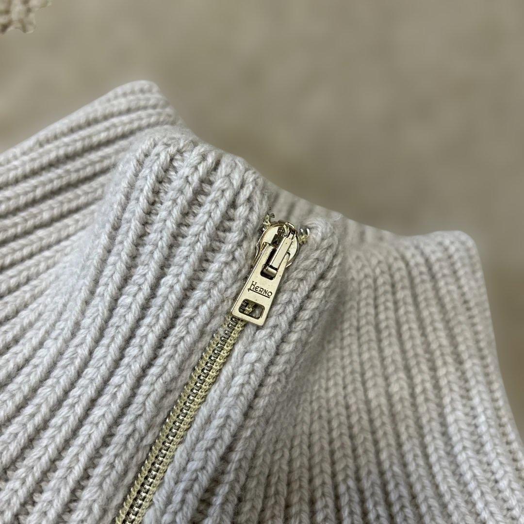 早い者勝ち【美品】HERNO ダウンジャケット ジップアップ　ニット　40