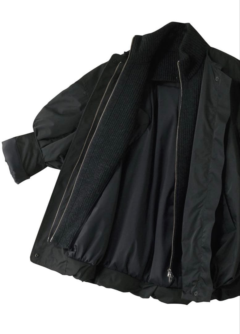 ENFOLD DICROS SOLO Twill ニットレイヤーバルーンコート