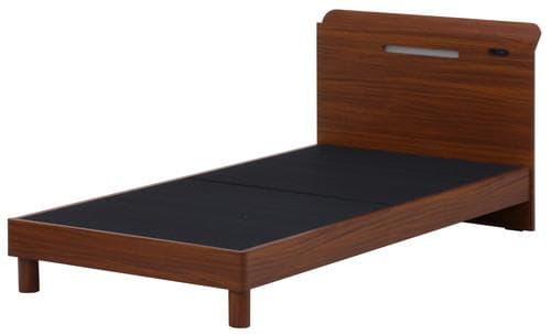 《新品・送料無料》木製ベッド　宮・ＬＥＤライト付