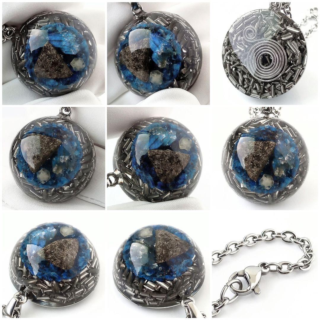 オルゴナイト｜幸運等｜サハラ隕石×ラピスラズリ×ラブラドライト×ローディザイト