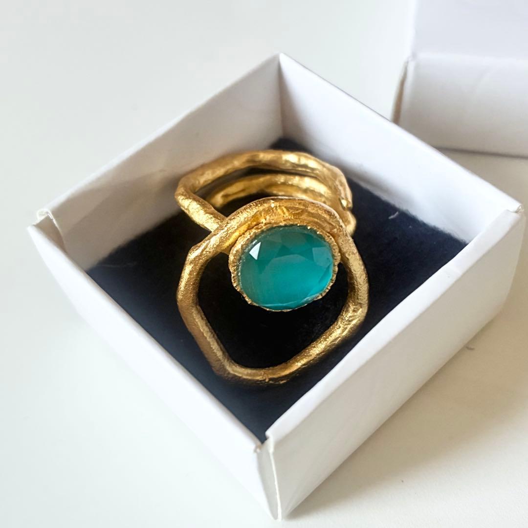 【ギリシャ直接買付け】サントリーニ島のアフロディーテリング ゴールドプレーテッド