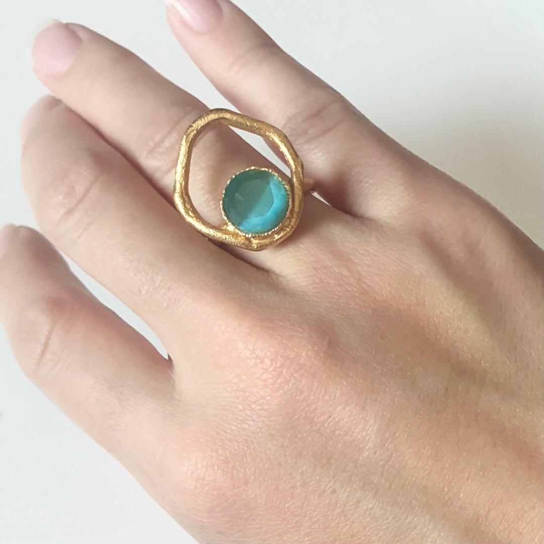 【ギリシャ直接買付け】サントリーニ島のアフロディーテリング ゴールドプレーテッド