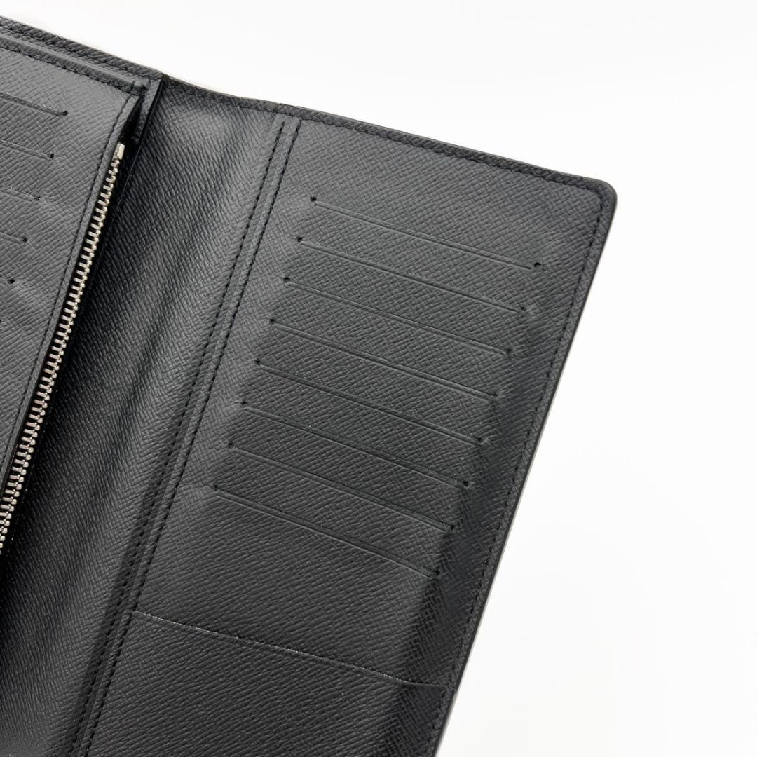 【美品】新型 ヴィトン タイガ ポルトフォイユ ブラザ 長財布 黒 M30501