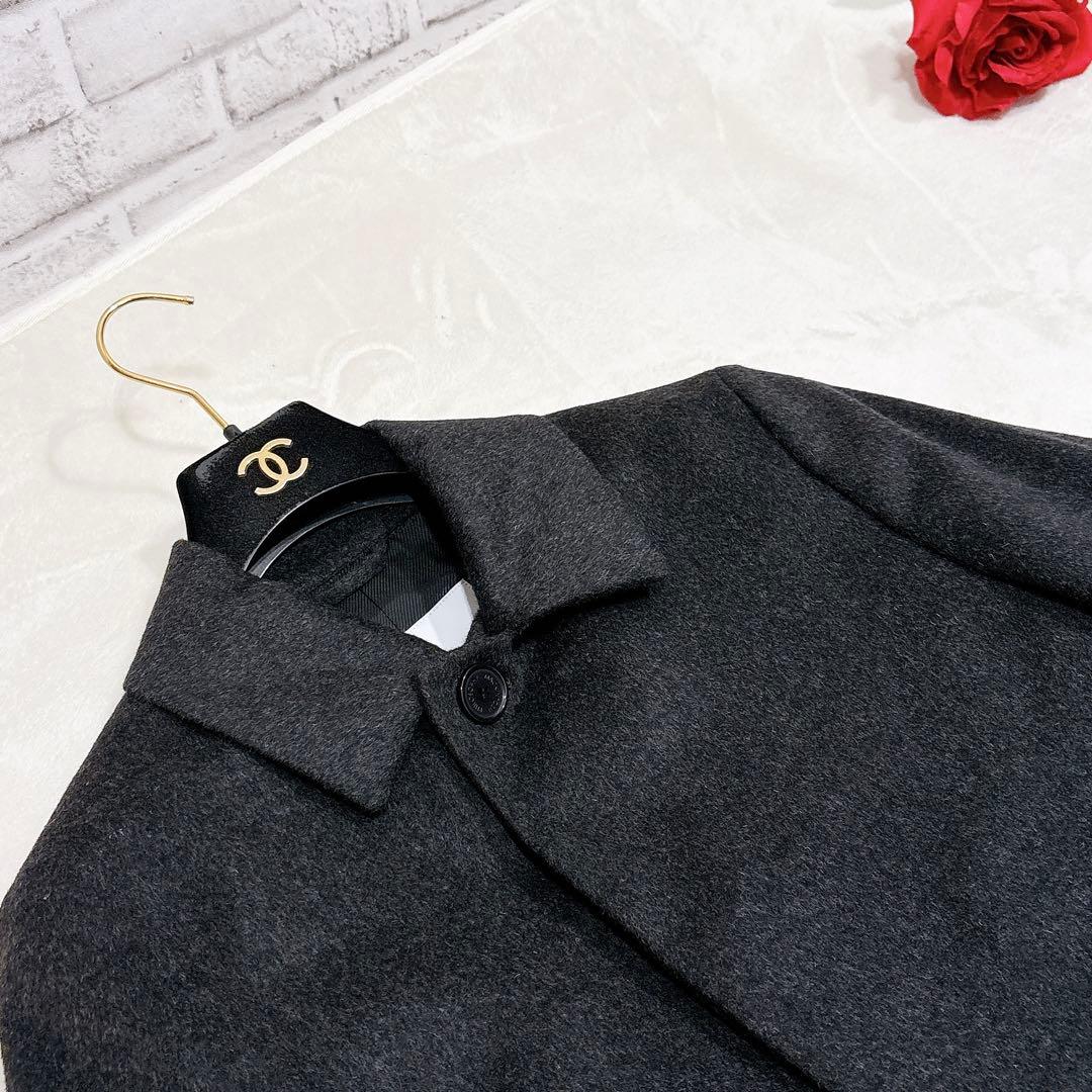 未使用✨　マッキントッシュ　ステンカラーコート　ウール　カシミヤ　ダークグレー
