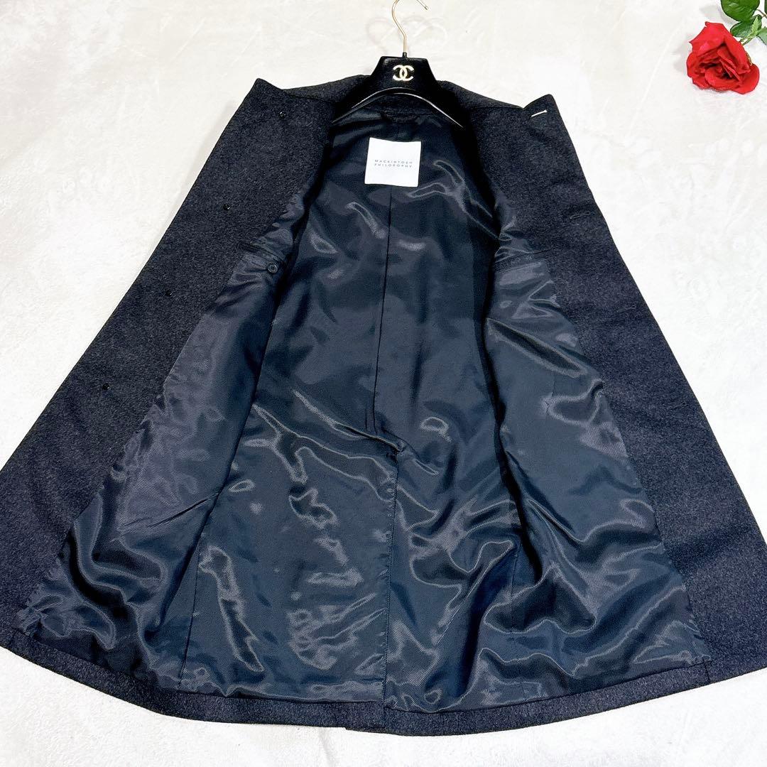 未使用✨　マッキントッシュ　ステンカラーコート　ウール　カシミヤ　ダークグレー