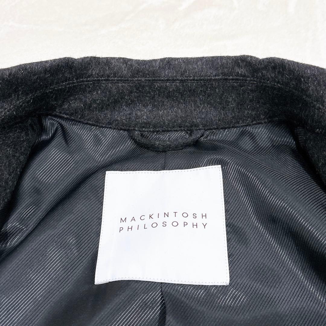 未使用✨　マッキントッシュ　ステンカラーコート　ウール　カシミヤ　ダークグレー
