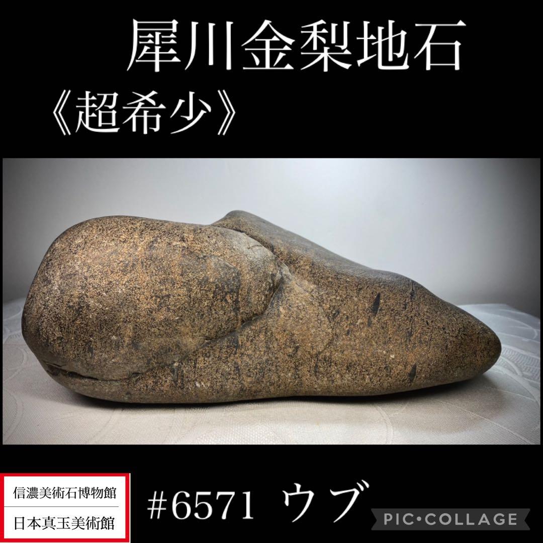 6571 《超希少》犀川金梨地石 ウブ 水石 盆栽 盆石 置物