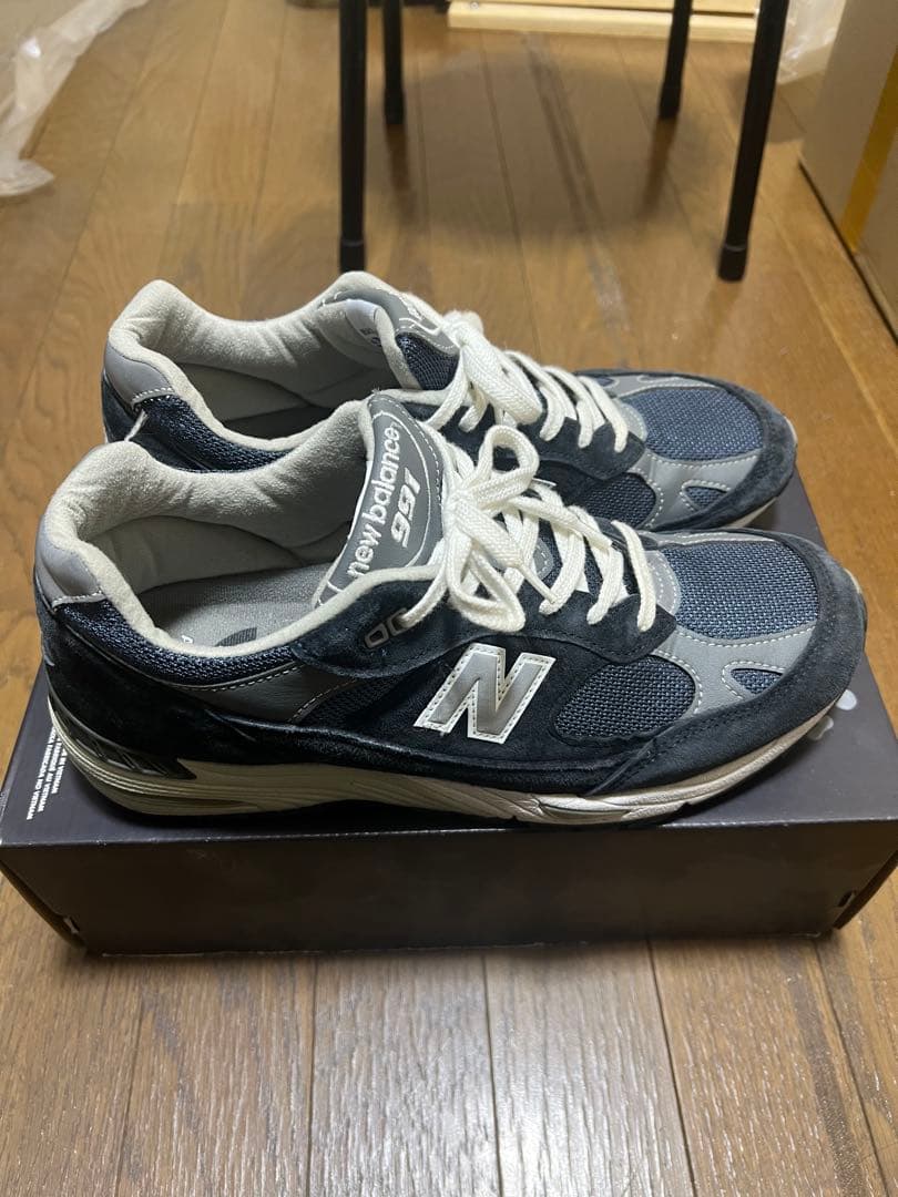 New Balance 991 ネイビー/グレー スニーカー