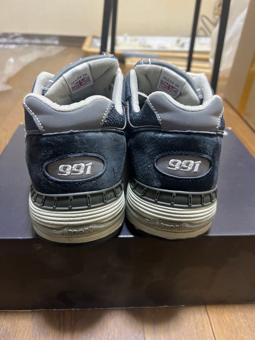 New Balance 991 ネイビー/グレー スニーカー