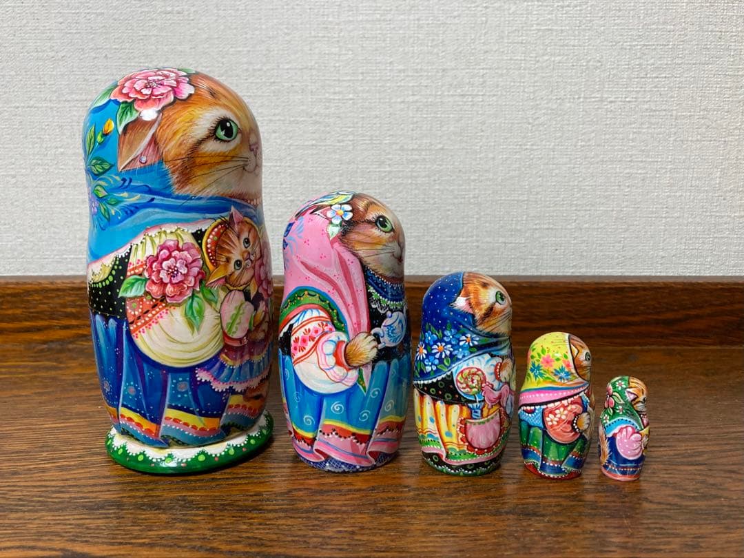 クリスマスセール♪ネコマトリョーシカ『パブロヴォ・ポサドのショールの猫』ミラ最新