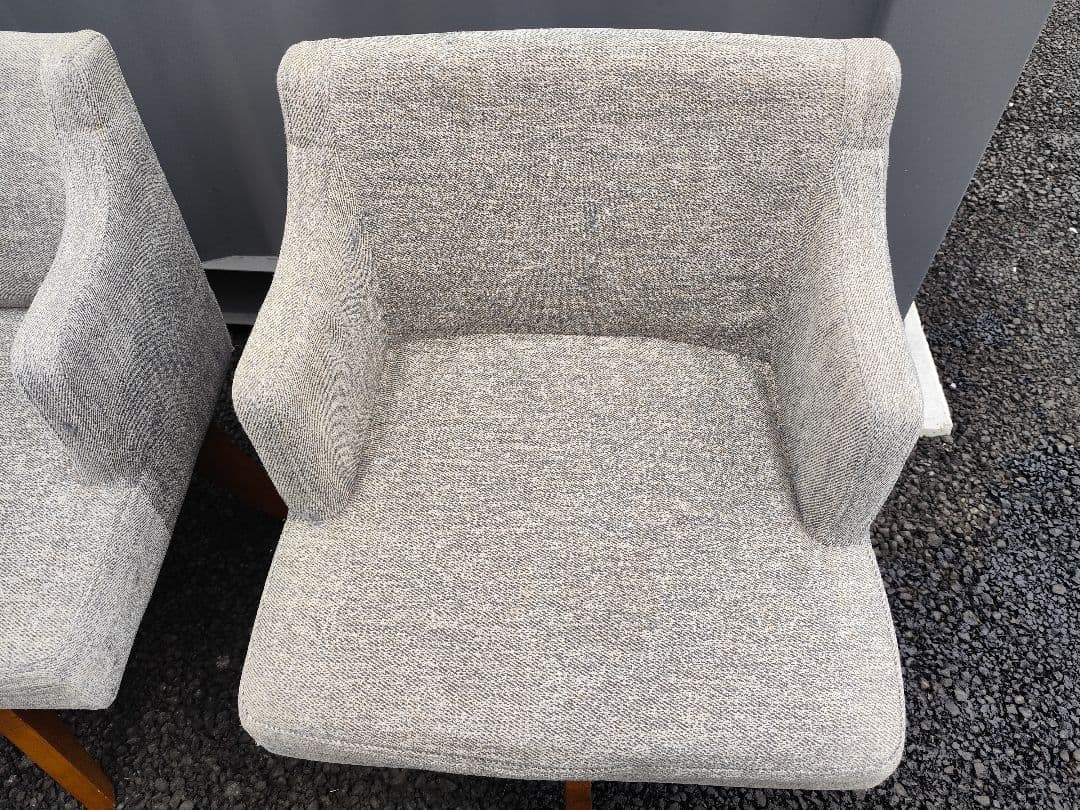 【関東圏限定】廃盤品 リビングハウス Low 回転チェア 2脚セット グレー