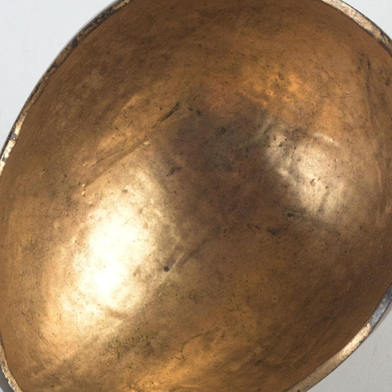 茶道具　椰子の実　内金溜　菓子器　時代箱　M　9853