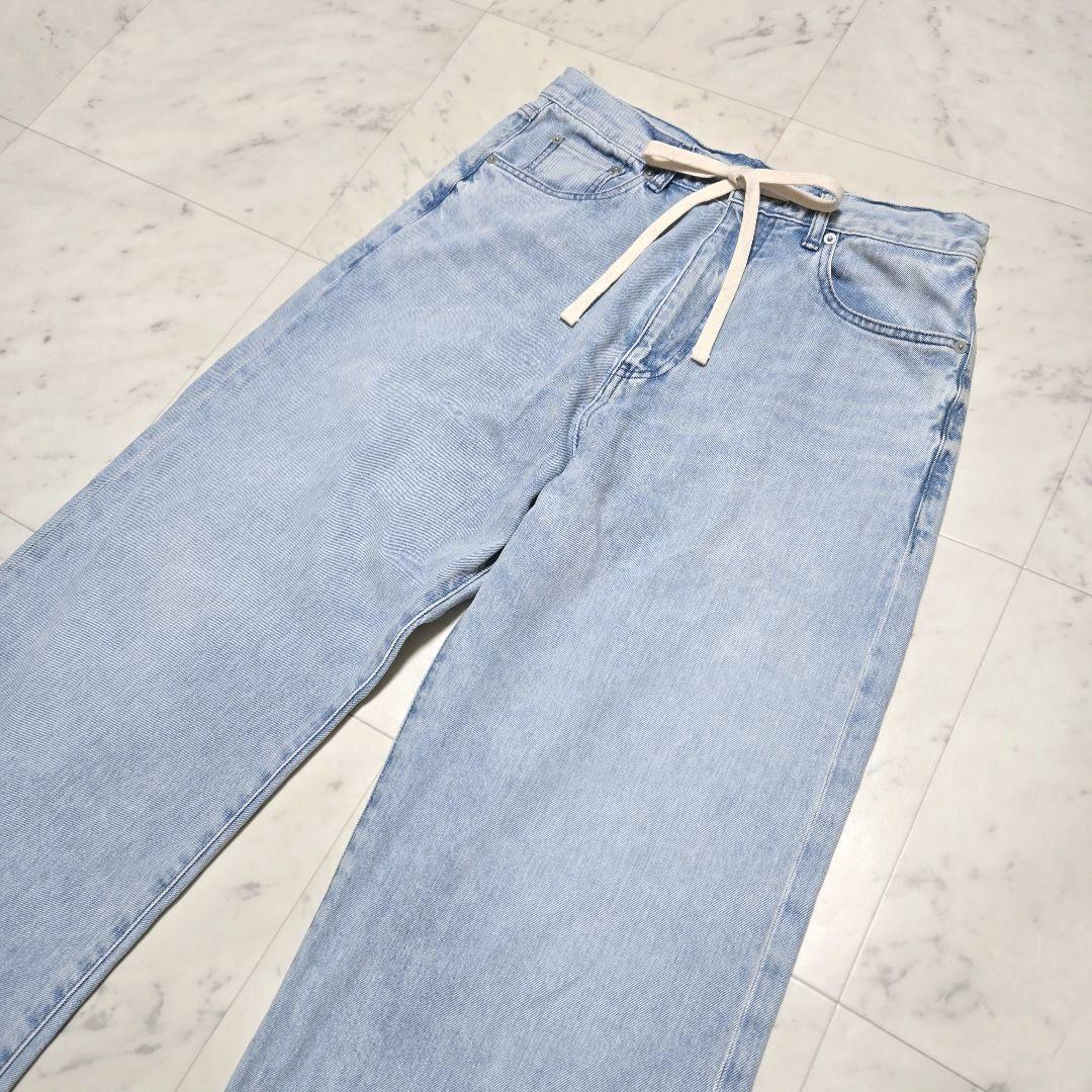 【美品】Whim Gazette ★ ドロストデニムパンツ ワイドデニム 38