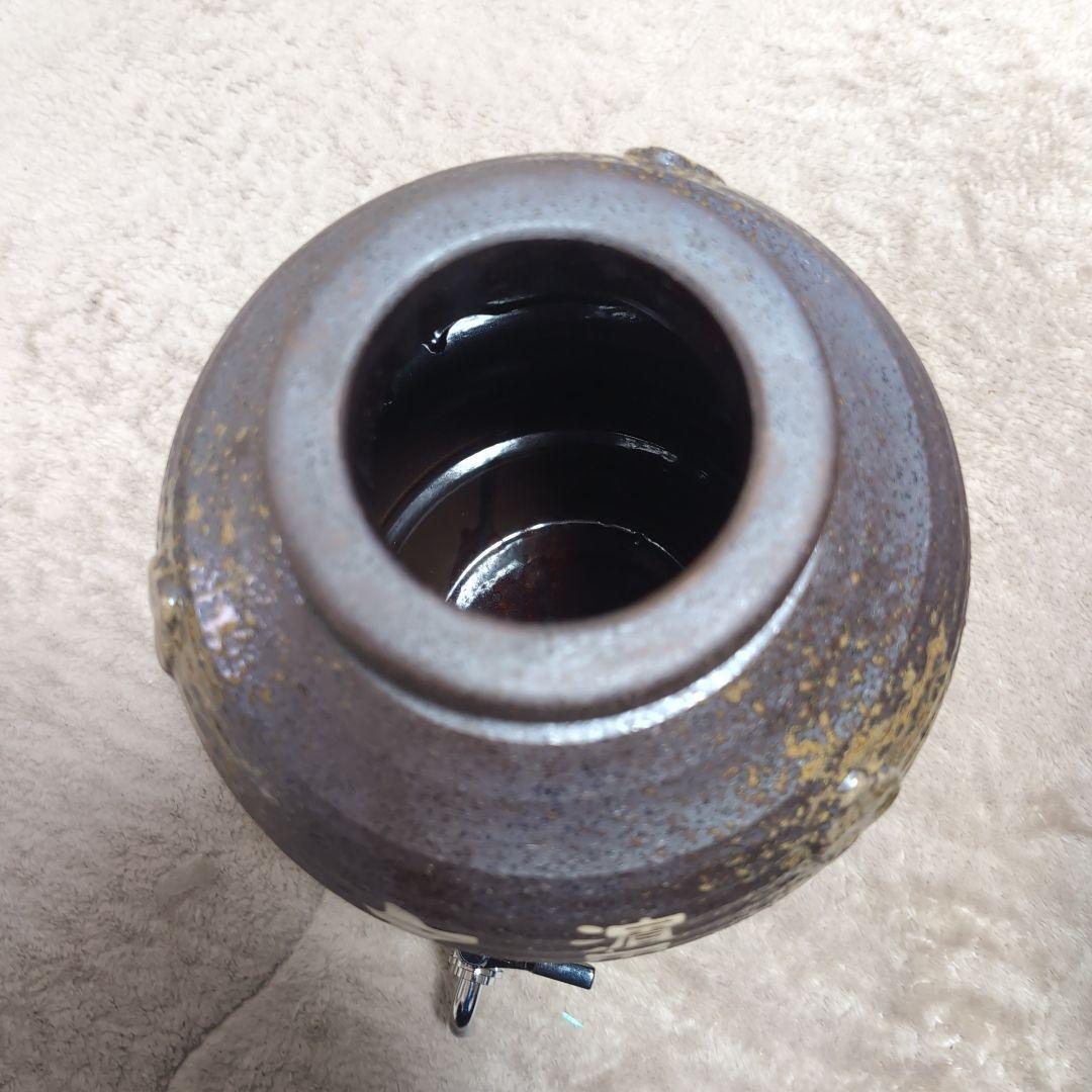 陶器製酒壺 茶色　濱田酒造大魔王名入り