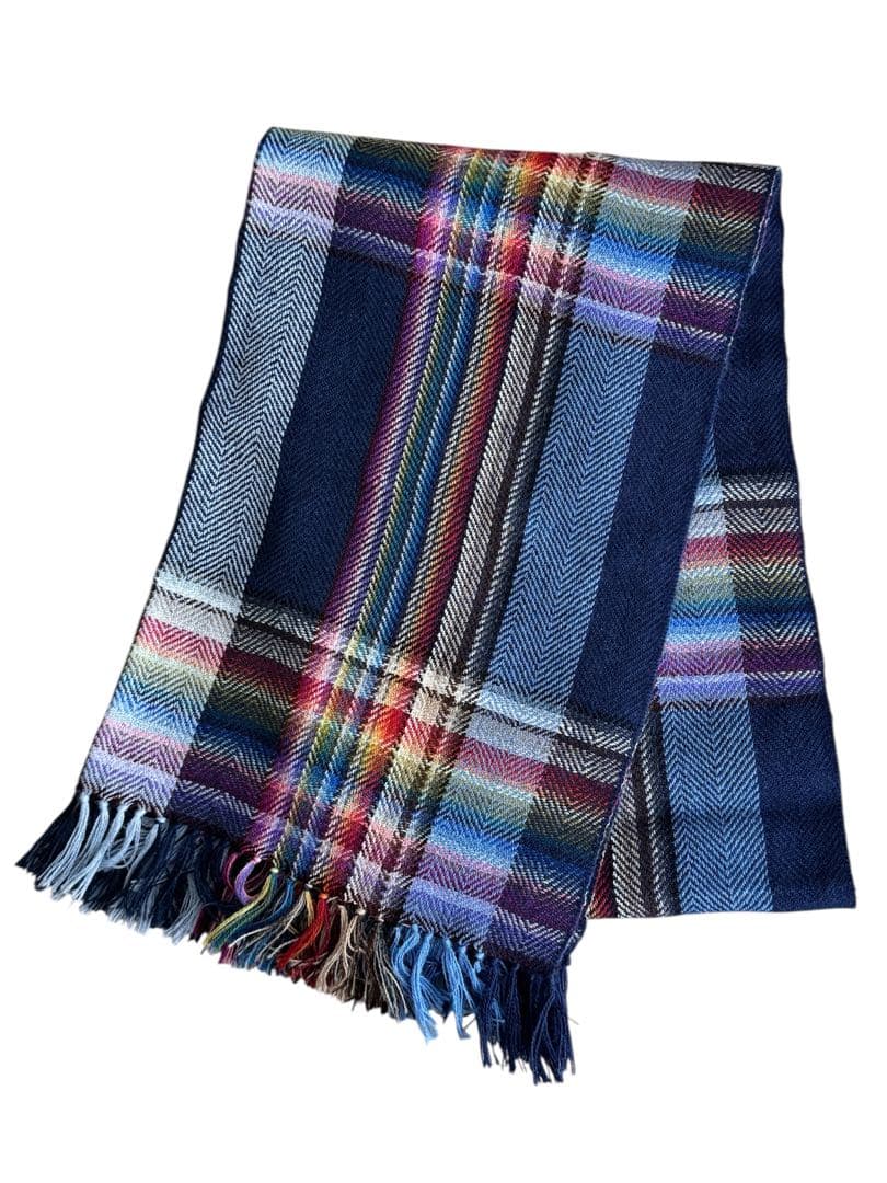 イノウエブラザーズ ベビーアルパカ　マルチカラー　大判ストール　マフラー