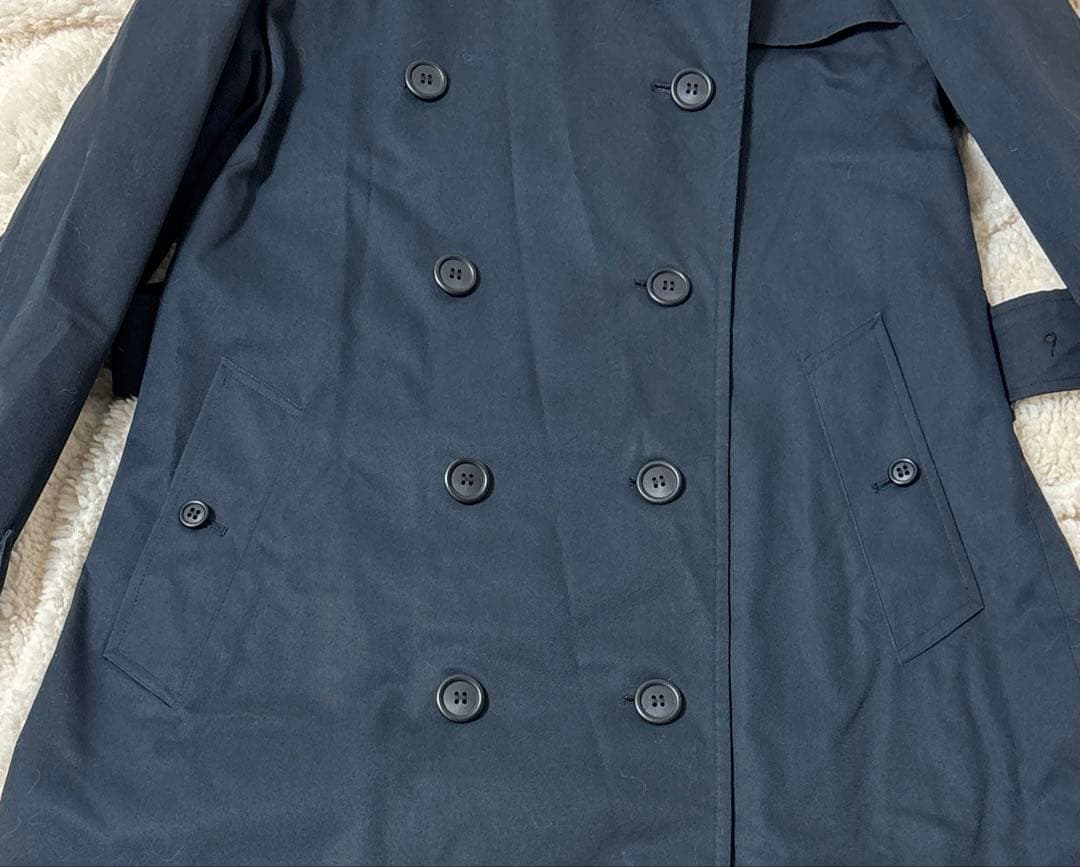 Burberrys 英国製ノバチェックトレンチロングコート ネイビー