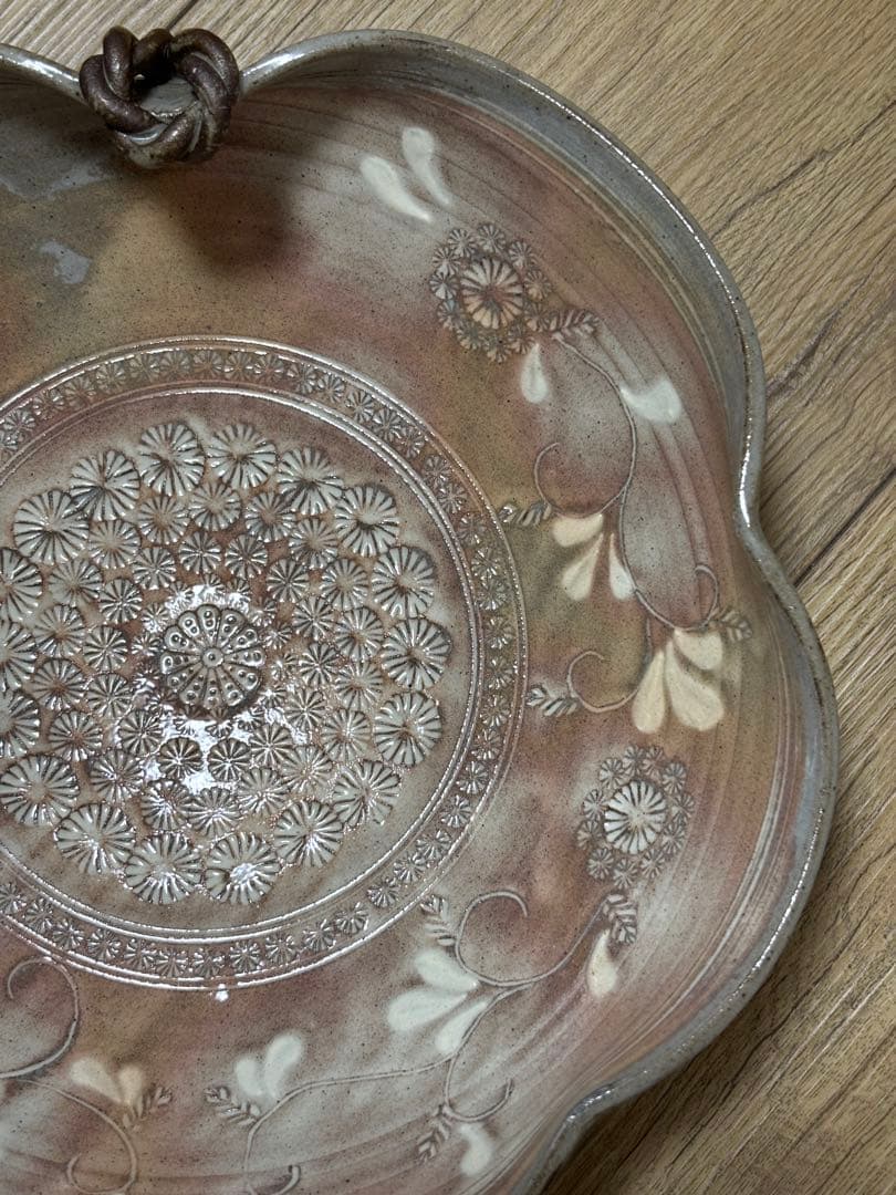 作家さんの器 京焼 清水焼 鉢 三島手 象嵌 印花 唐草 菓子器 茶道 希少品