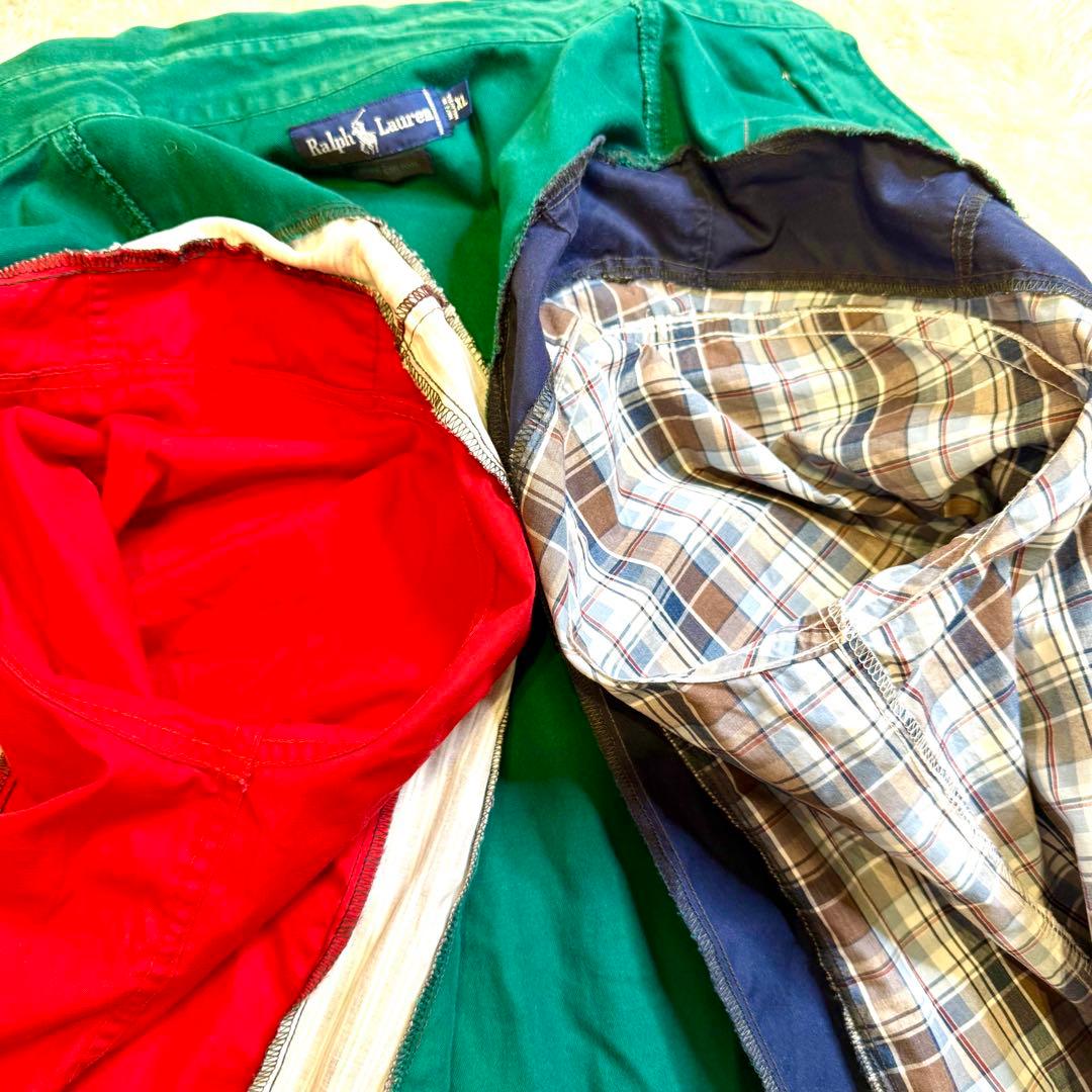 【希少】Ralph Lauren ポロベア刺繍 マルチカラー パッチワーク XL