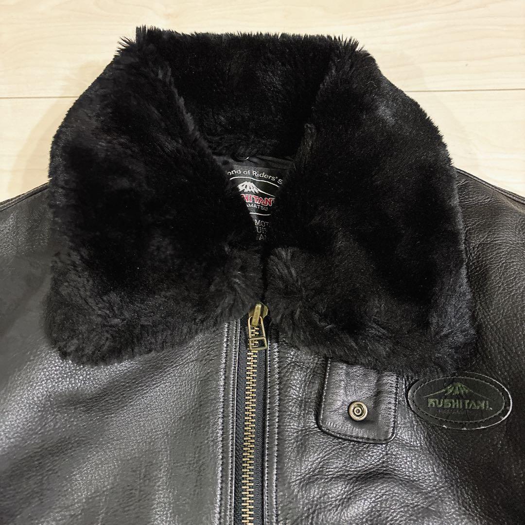 美品 KUSHITANI レザー フライトジャケット ライダースジャケット 黒