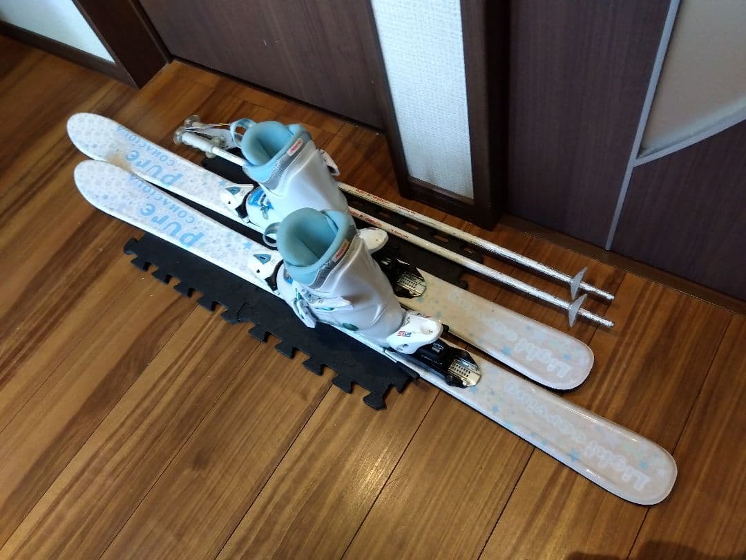 送料無料 PURE CONSCIOUS 子供用 スキーセット メンテ・WAX済✔