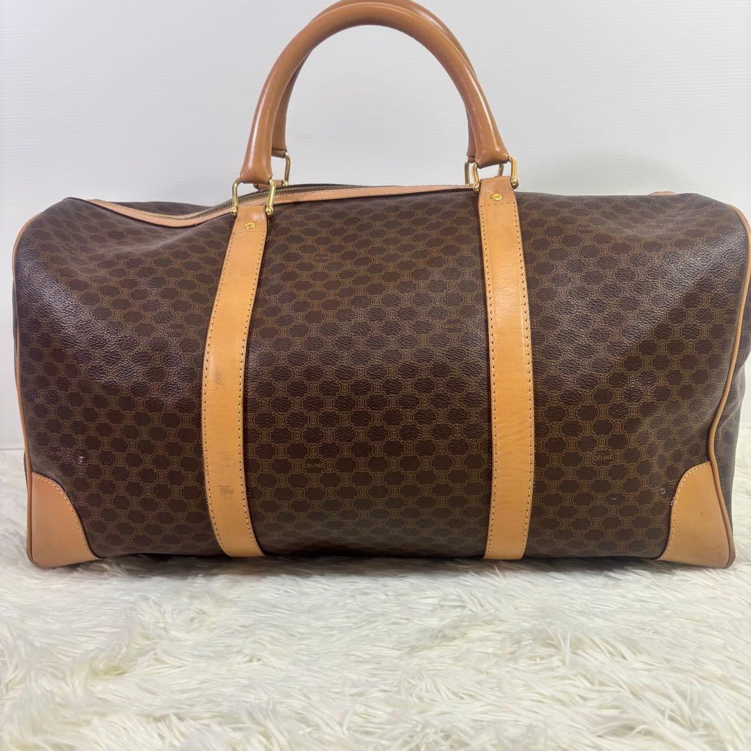 【みいい】【良品】セリーヌ　ボストンバッグ　マカダム柄　ブラウン