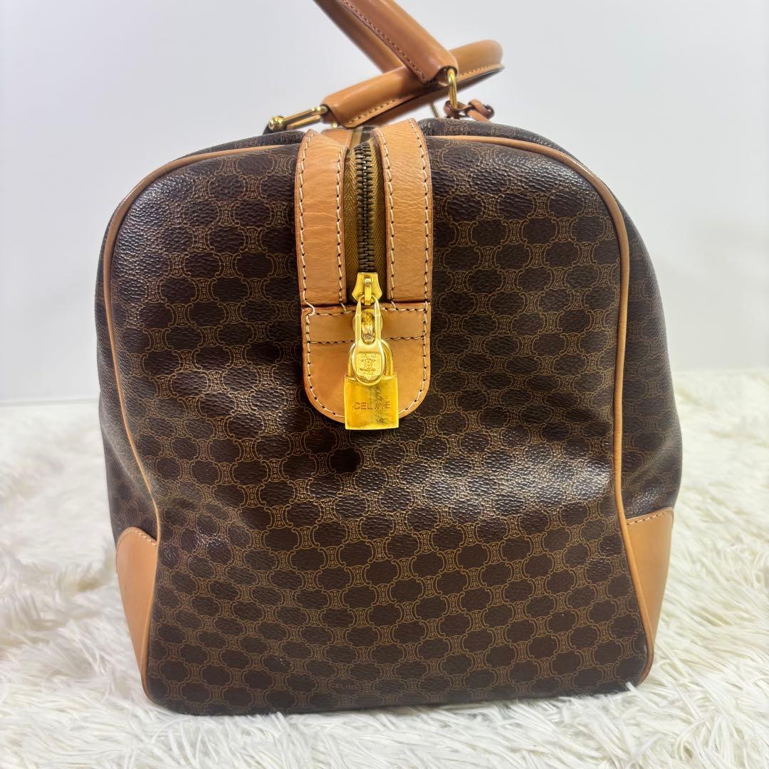 【みいい】【良品】セリーヌ　ボストンバッグ　マカダム柄　ブラウン