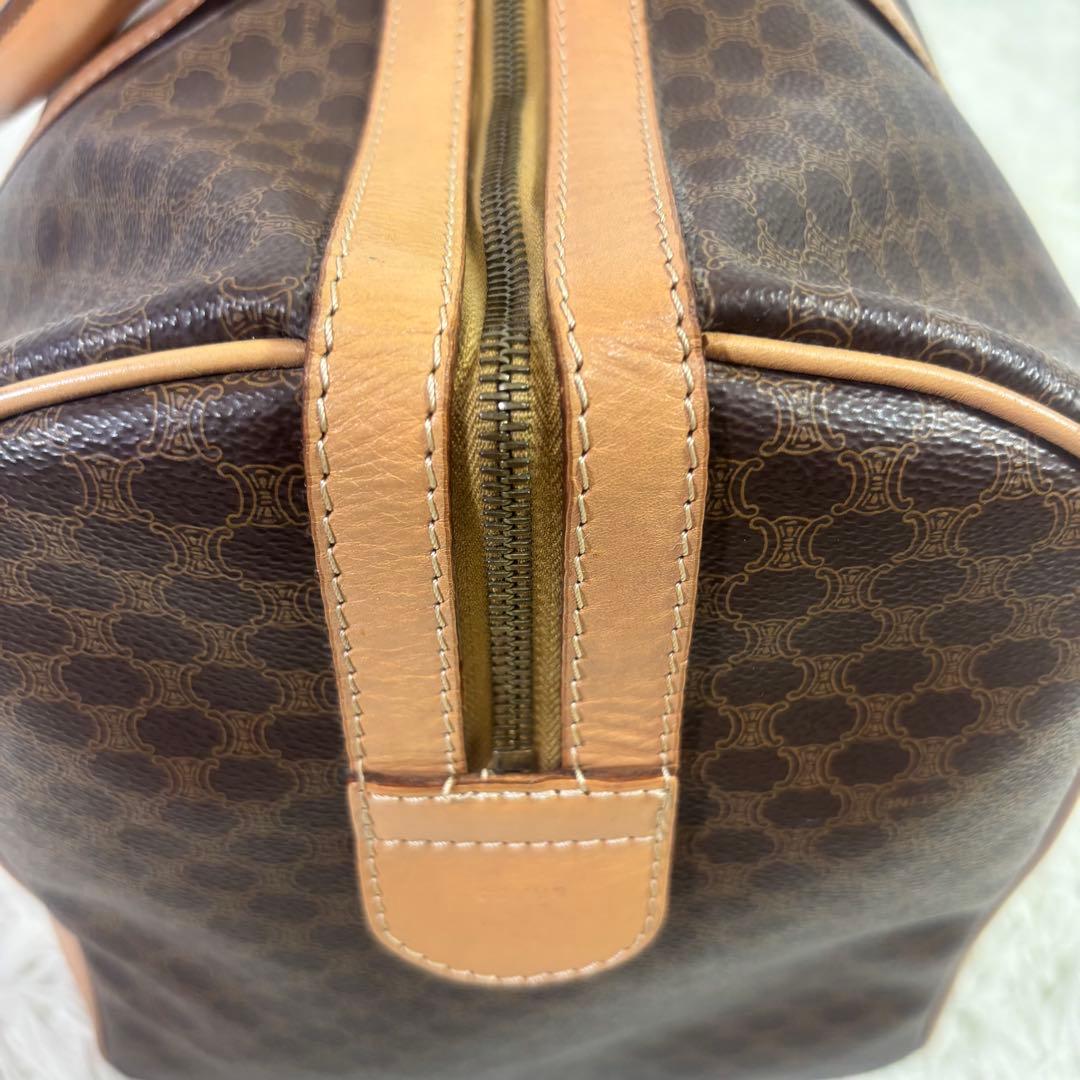 【みいい】【良品】セリーヌ　ボストンバッグ　マカダム柄　ブラウン