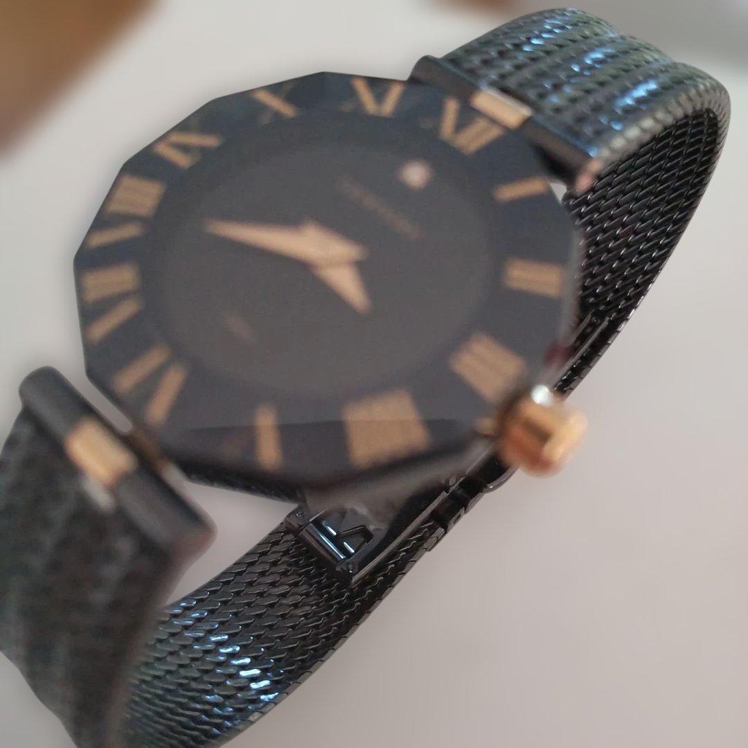 CENTURY レディース 腕時計 ブラック/ゴールド