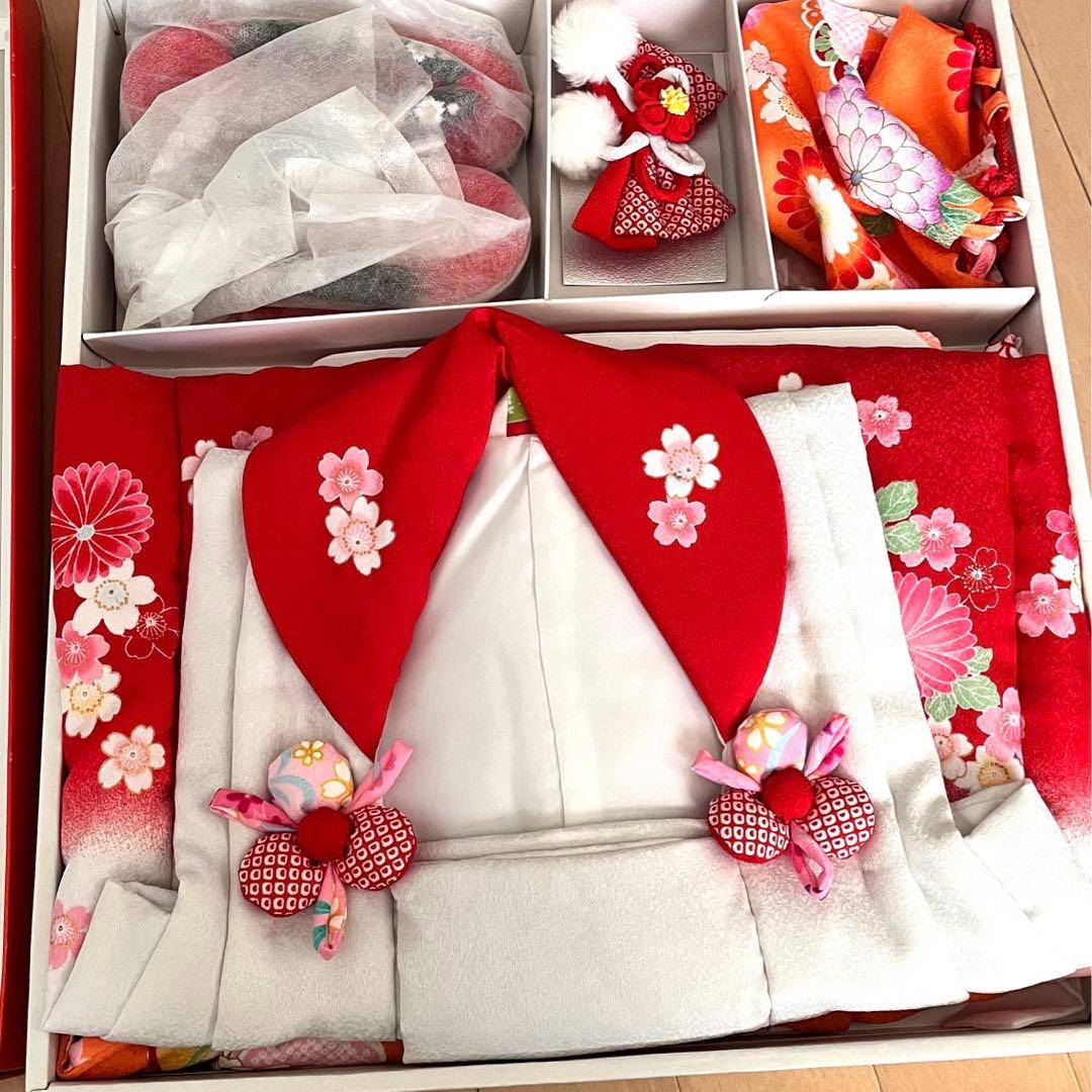 3歳　七五三　着物　お祝い着　被布セット