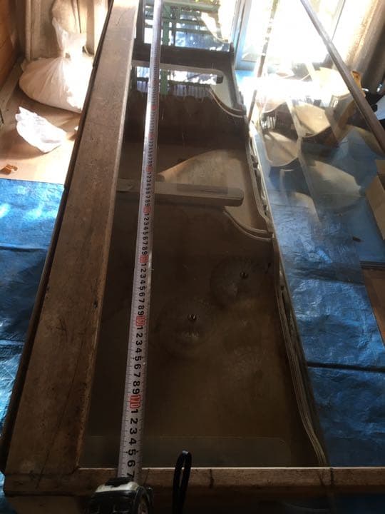 1910's 英国 アンティーク オーク材 シャツケース ガラス キャビネット