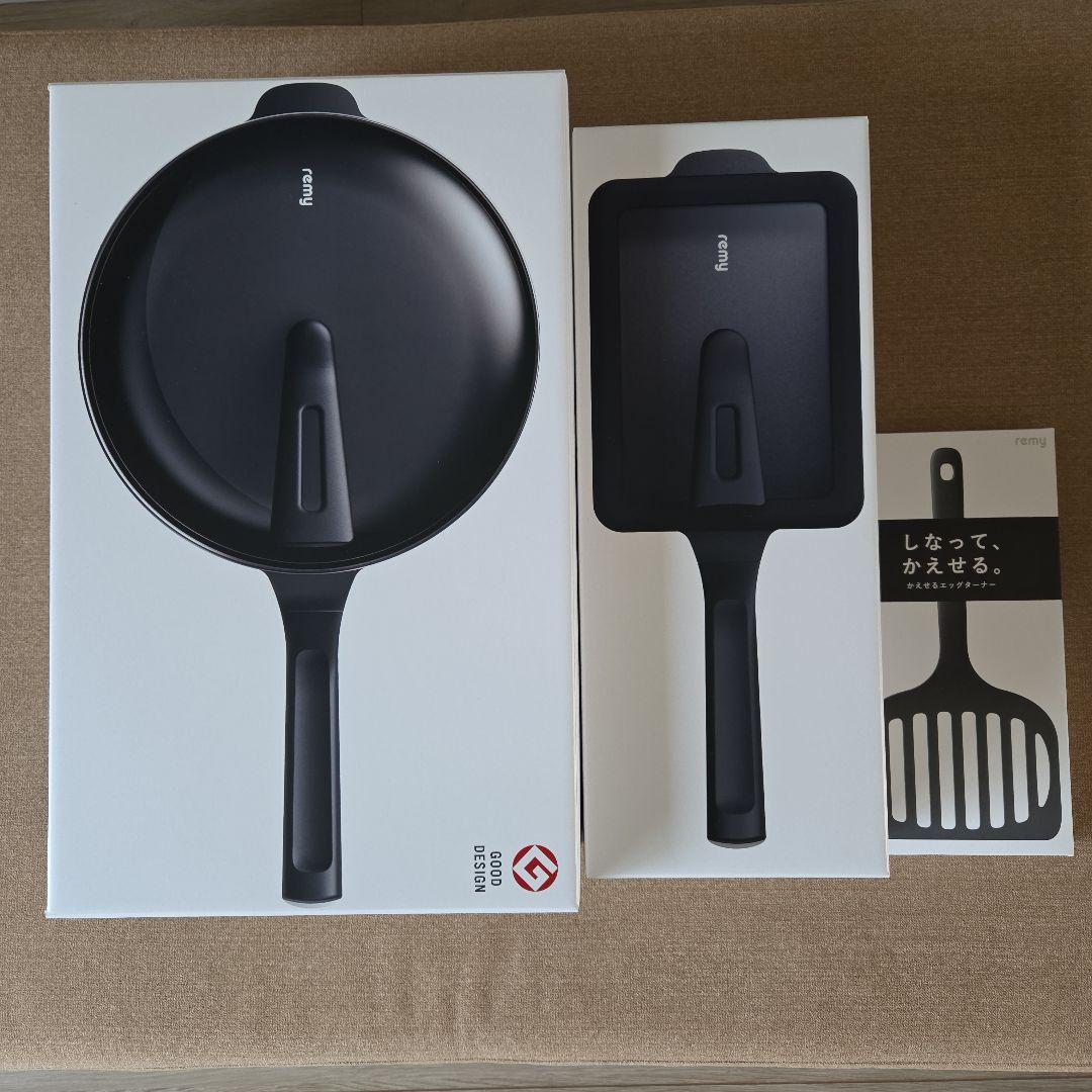 新品未開封 レミパンプラス&レミパンエッグ&蓋&ターナー ホワイト セット