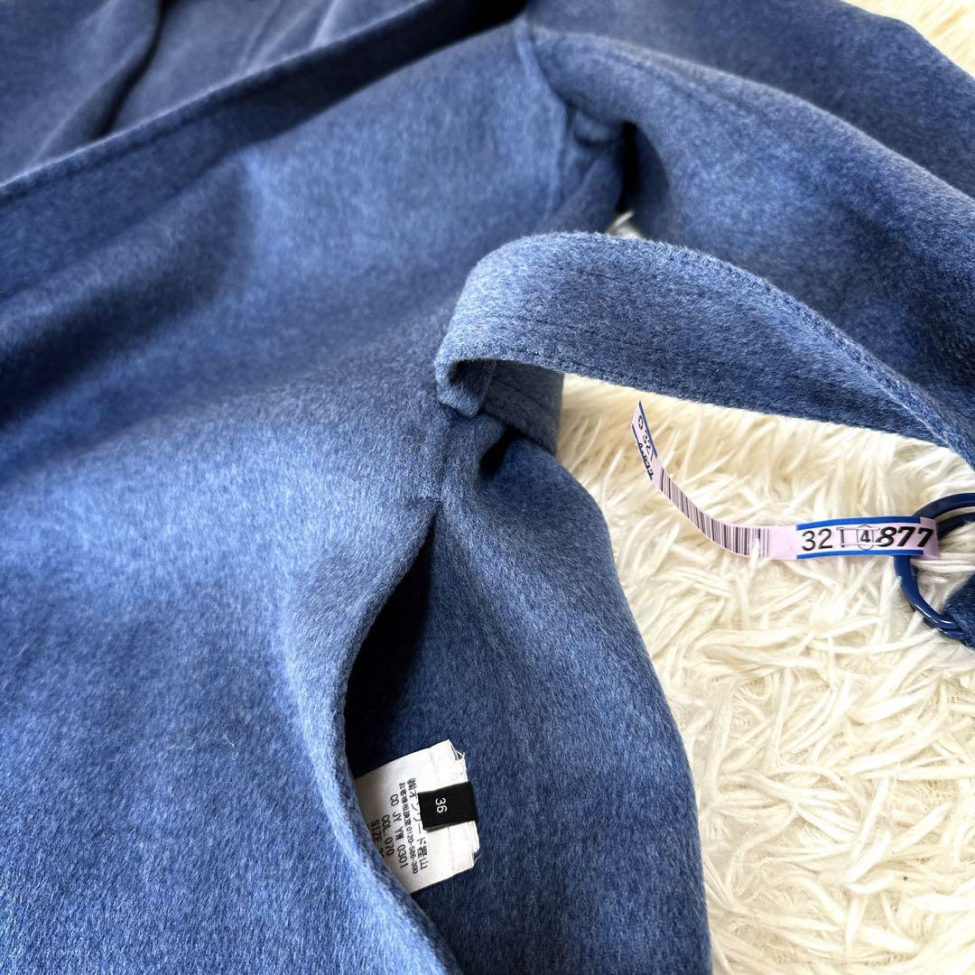 JOSEPH ジョセフ カシミヤ リバージャケット 女優襟 ベルト付き 軽い