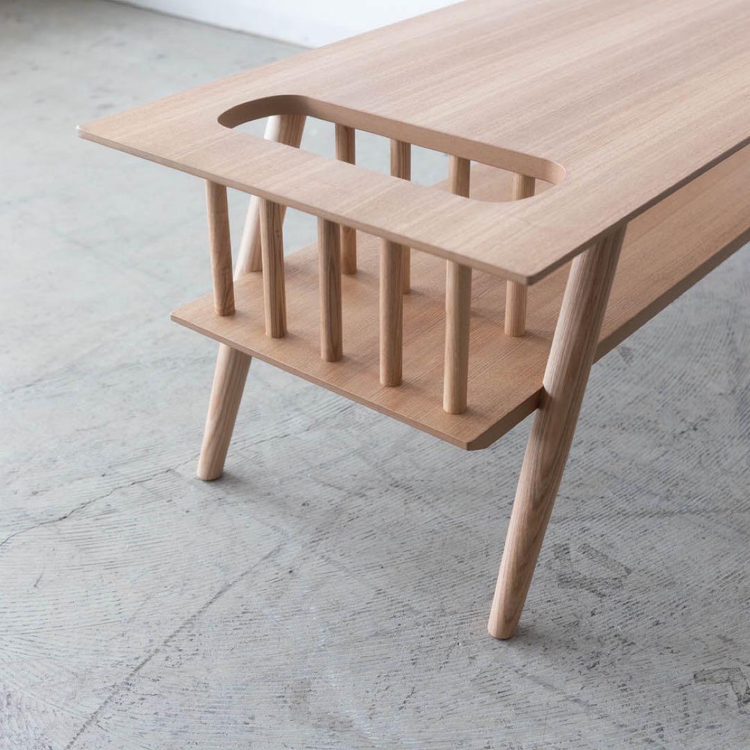 センターテーブル　アッシュ材突板