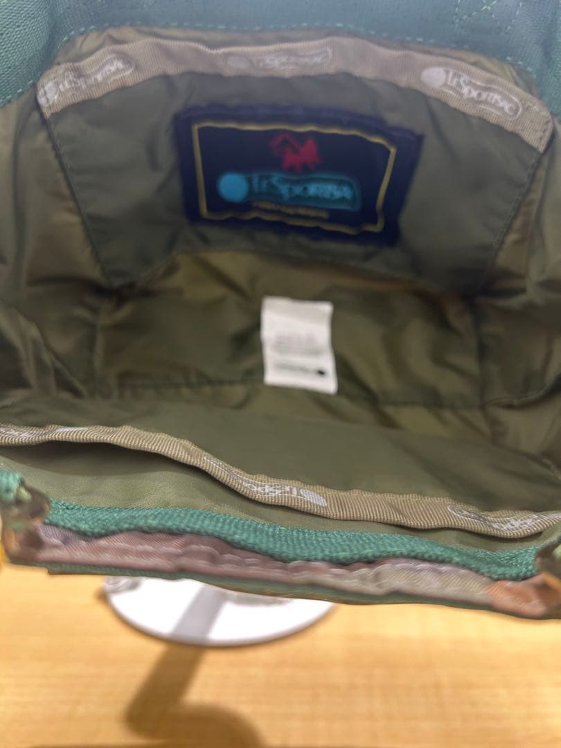 LeSportsac 迷彩柄 バンブーハンドル Sサイズ