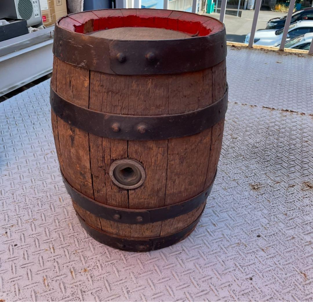 ビール(ワイン風)木製樽 置物 インテリア小物 ⭐️【本物志向】