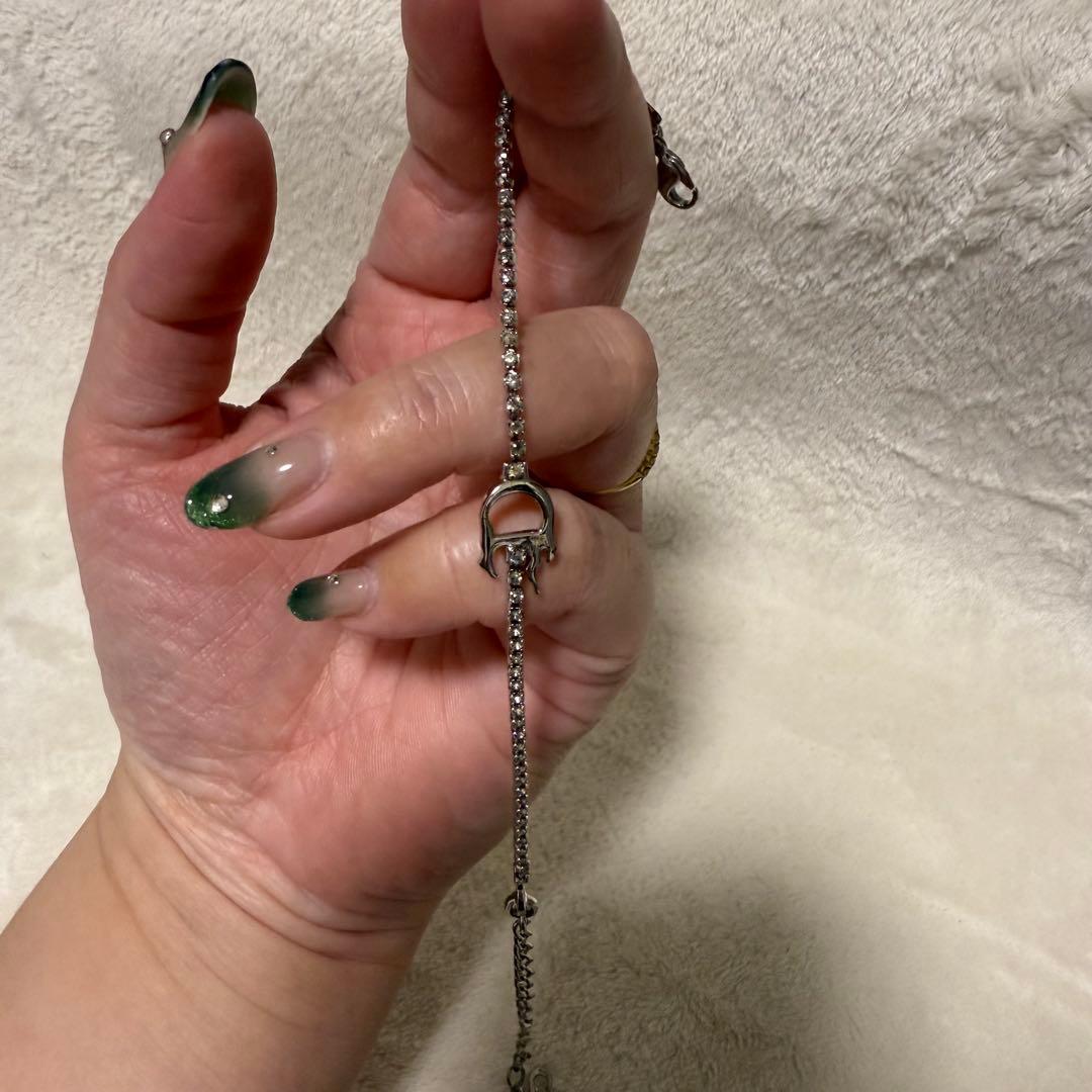 【お値下げ】Dior CD シルバー チェーン ブレスレット レディース